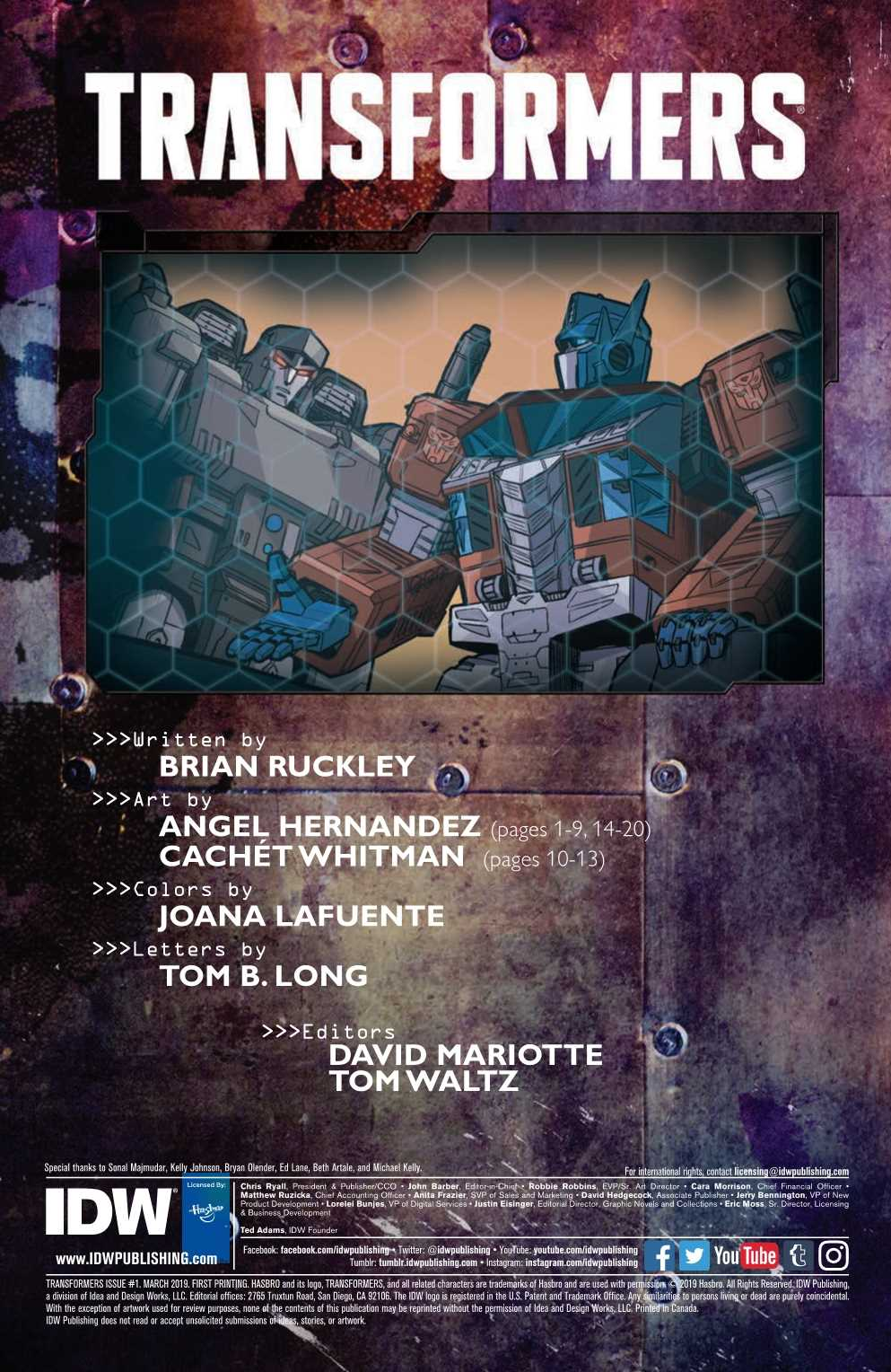 Transformers News: Full Preview - IDW Transformers Issue #1
