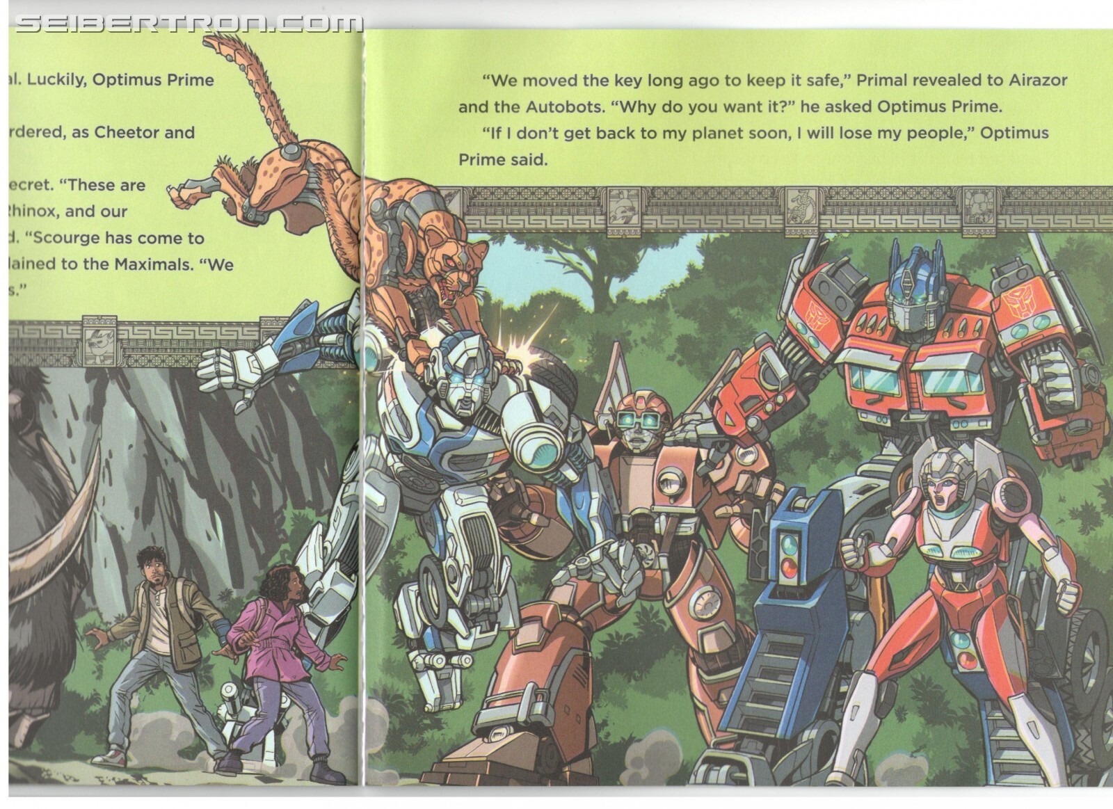 Transformers News: Scans of Rise of the Beasts Books Show Beautiful Guido Guidi Art, Mention of Time Travel and Sweeps