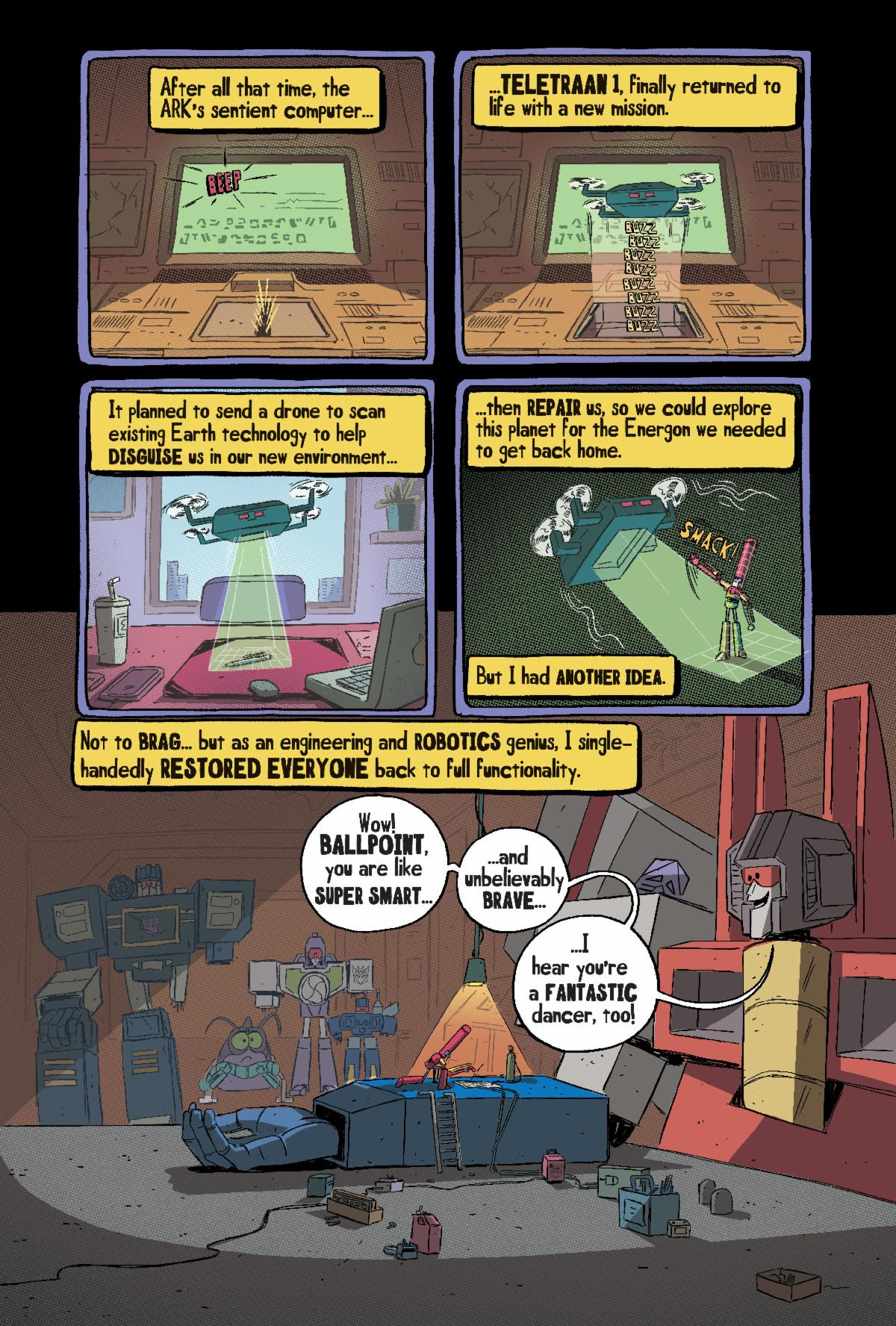 Transformers News: We Have a Preview for the Comic about a Transformer that turns into a Ballpoint Pen