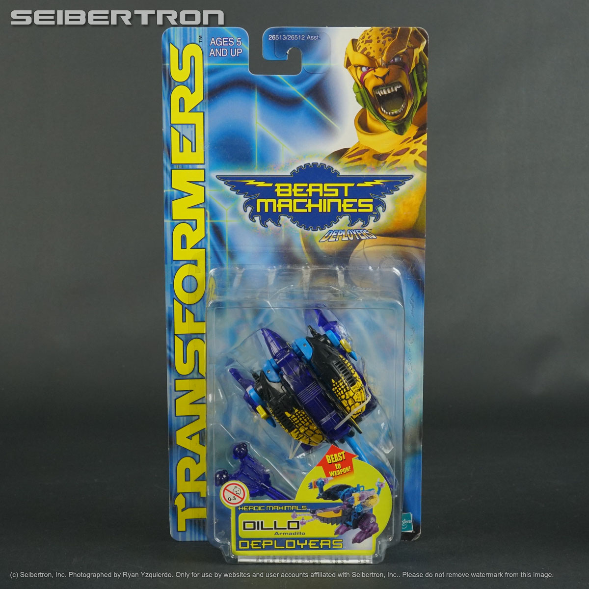 Buy "DILLO Transformers Beast Machines Deployers Hasbro 2000 New / purple; version #1" on SEIBERTRON-STORE
