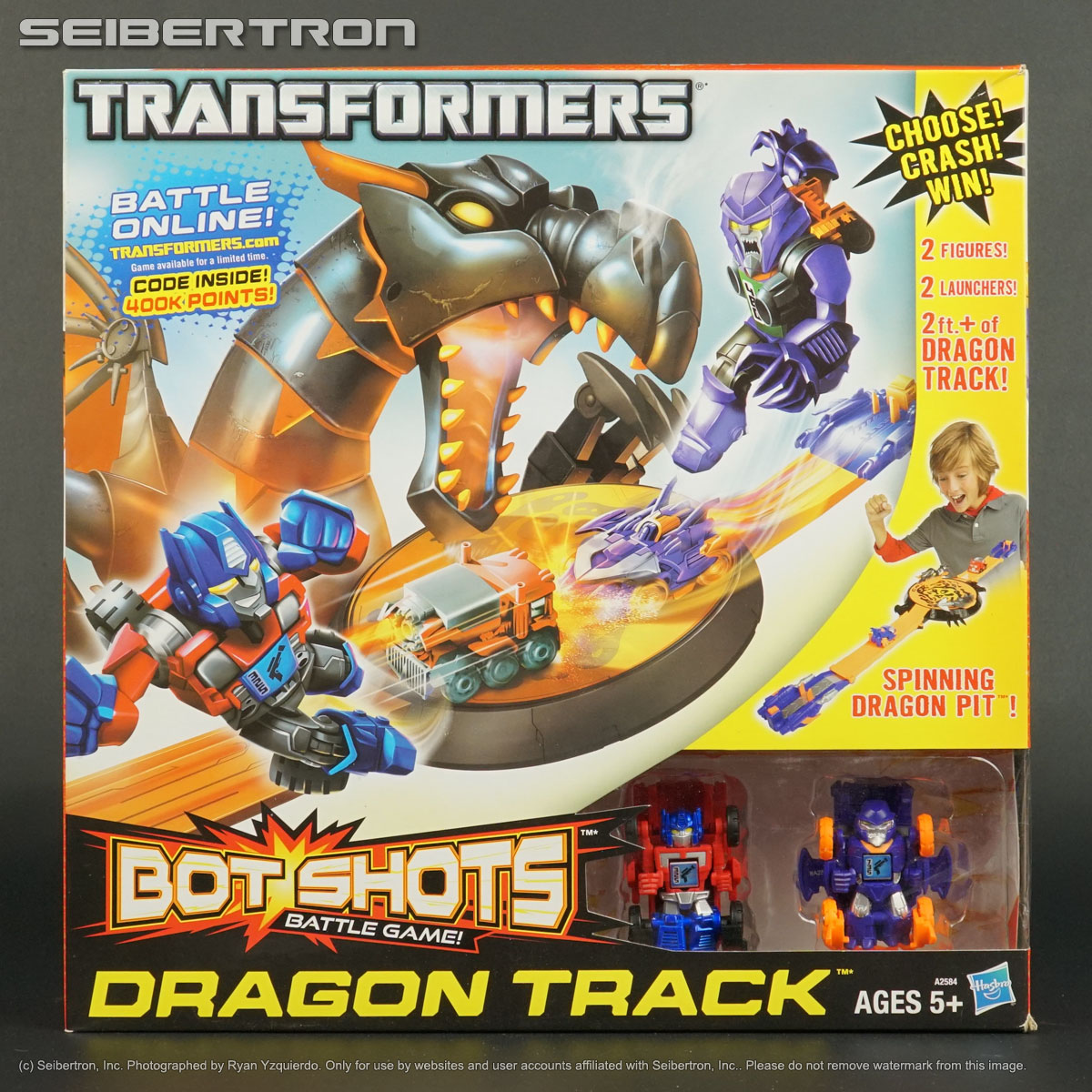 Transformers Bot Shots DRAGON TRACK Battle Game Optimus Prime Megatron 2013 New