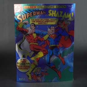 Visit shop.seibertron.com to buy "ALL NEW COLLECTORS EDITION #58 Superman vs Shazam Cvr B Facsimile Foil DC Comics"
