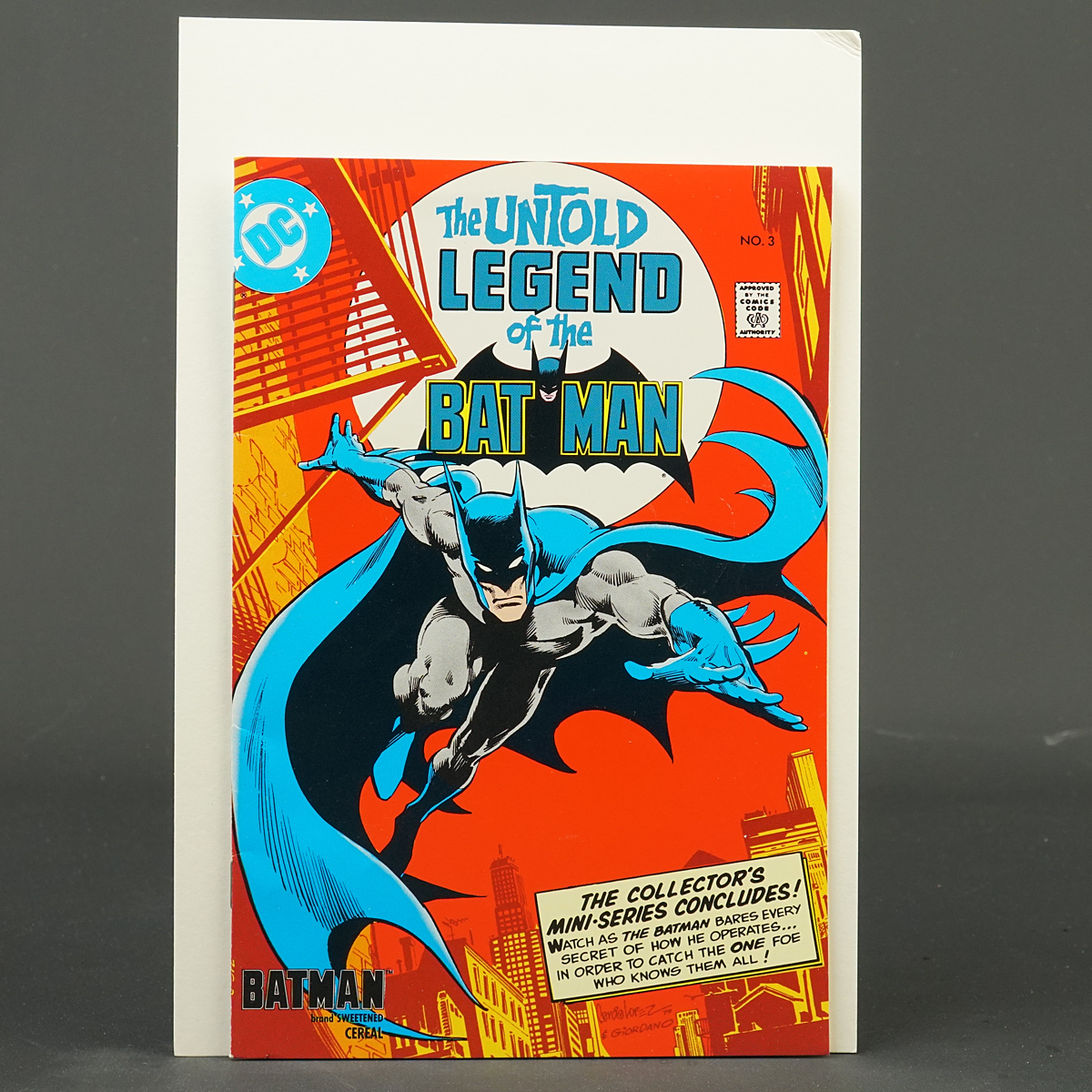 UNTOLD LEGEND OF THE BATMAN #3 Mini Cereal Promo 1989 (CA) Garcia-Lopez 230915A