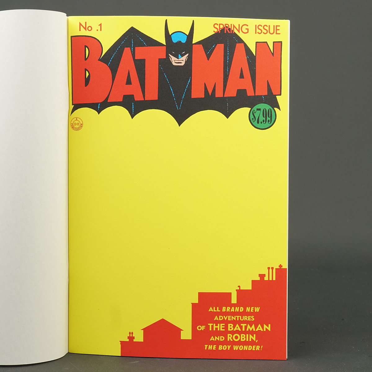 BATMAN #1 Facsimile Edition Cvr C blank DC Comics 2023 ptg 0723DC203 1C (CA)Kane