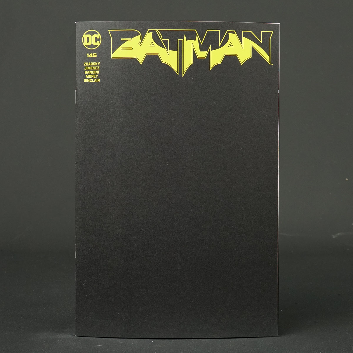 BATMAN #145 Cvr F Black Blank DC Comics 2024 0124DC803 145F (W) Zdarsky