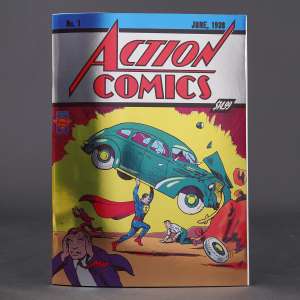 Visit shop.seibertron.com to buy "ACTION COMICS #1 Facsimile Cvr C Foil DC Comics 2025 ptg 0225DC805 1C Shuster"