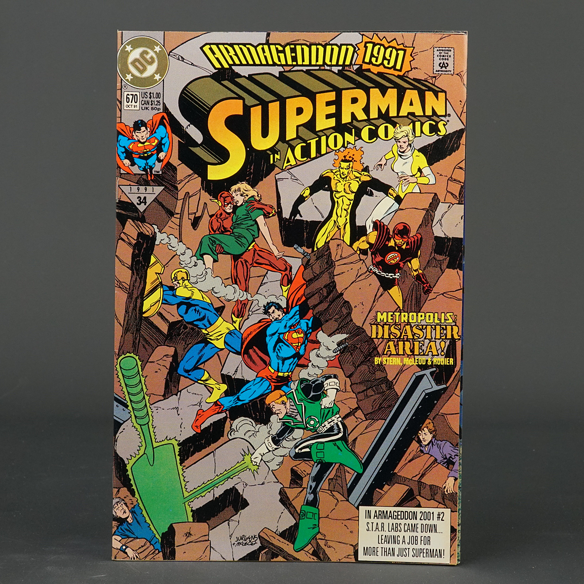 ACTION COMICS #670 Superman DC Comics 1991 (CA) Jurgens + McLeod 230228A