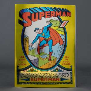 Visit shop.seibertron.com to buy "SUPERMAN #1 Facsimile Foil Golden Age DC Comics 2025 0525DC234 Siegel + Shuster"