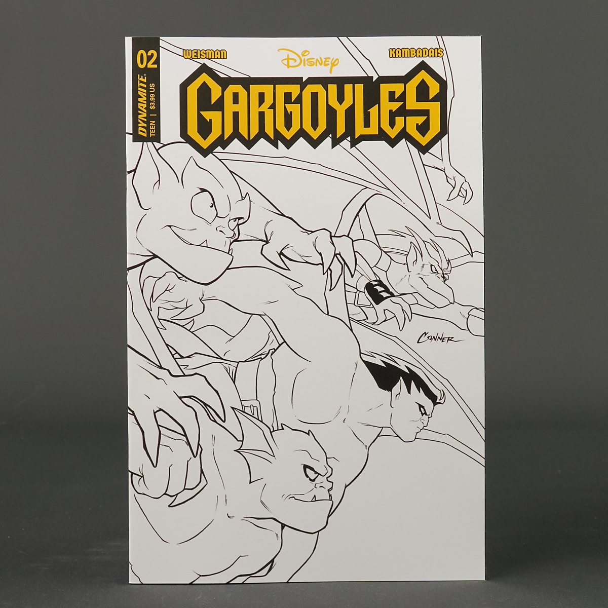 GARGOYLES #2 Cvr O 1:100 B&W line art Dynamite Comics NOV220597 2O (CA) Conner