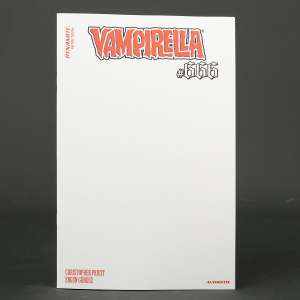 VAMPIRELLA #666 Cvr G Blank Authentix Dynamite Comics 2024 DEC230238 666G white