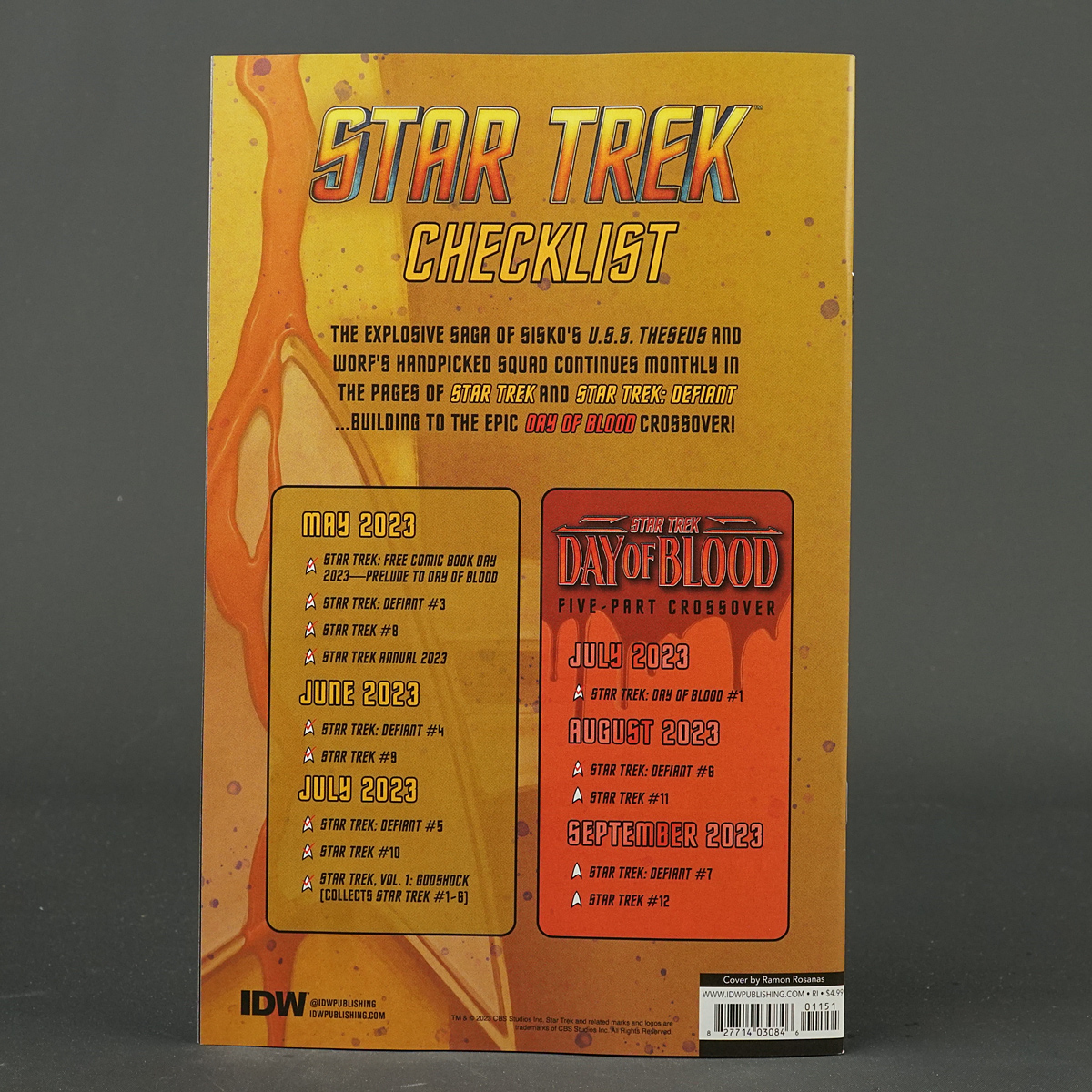 STAR TREK #11 Cvr E 1:25 IDW Comics 2023 JUN231460 11E (CA) Rosanas (W) Kelly (A) Lanzing + Unzueta