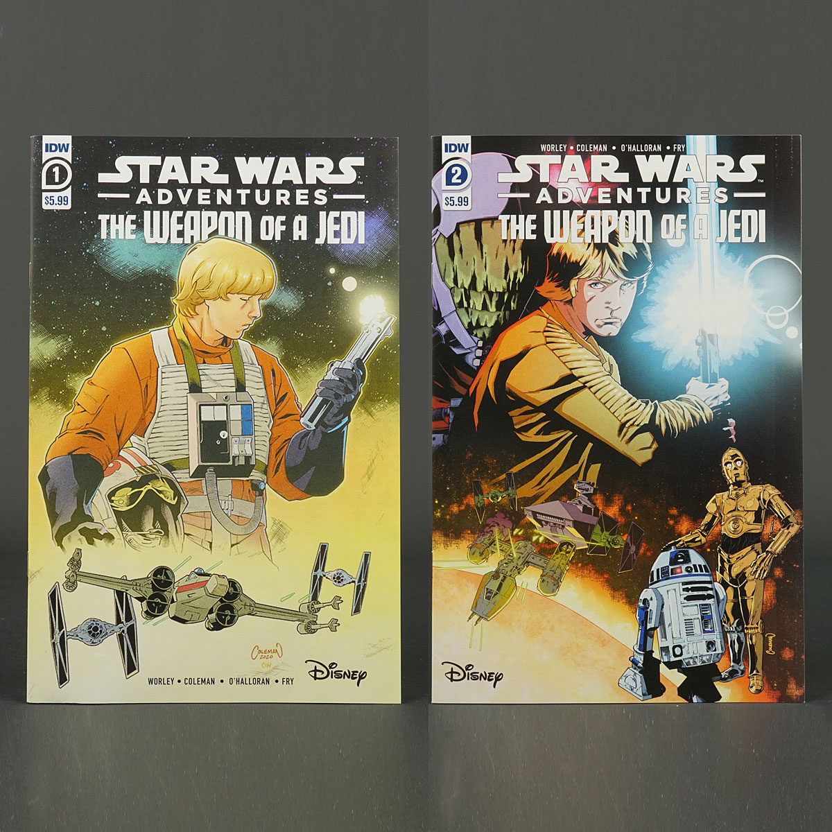 Star Wars Adventures WEAPON OF A JEDI #1 + #2 set IDW Comics 2021 (CA) Coleman