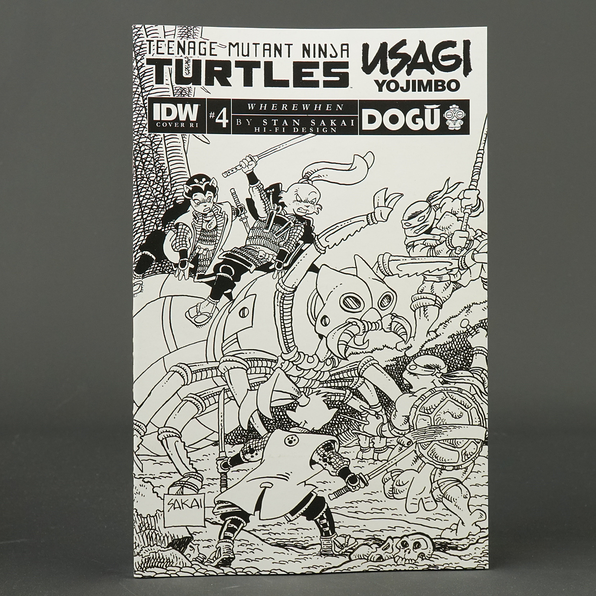 TMNT + USAGI YOJIMBO WHEREWHEN #4 Cvr D RI 1:25 IDW Comics APR231622 4D Sakai