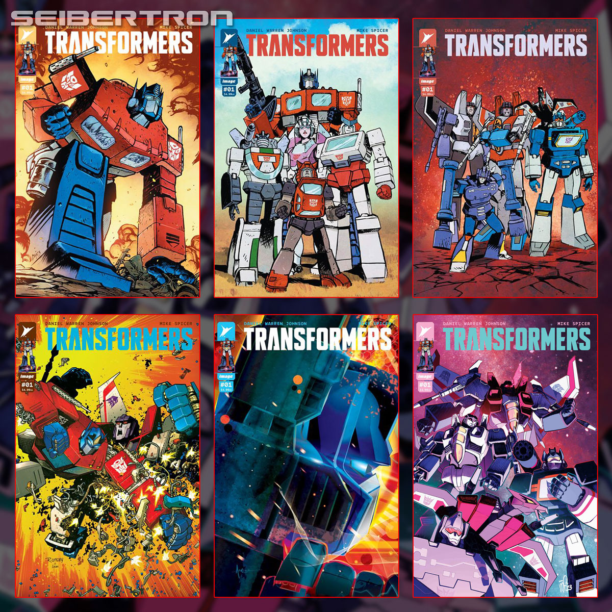 TRANSFORMERS #1 6 Cover Set including Seibertron.com Exclusive Image Comics 2023