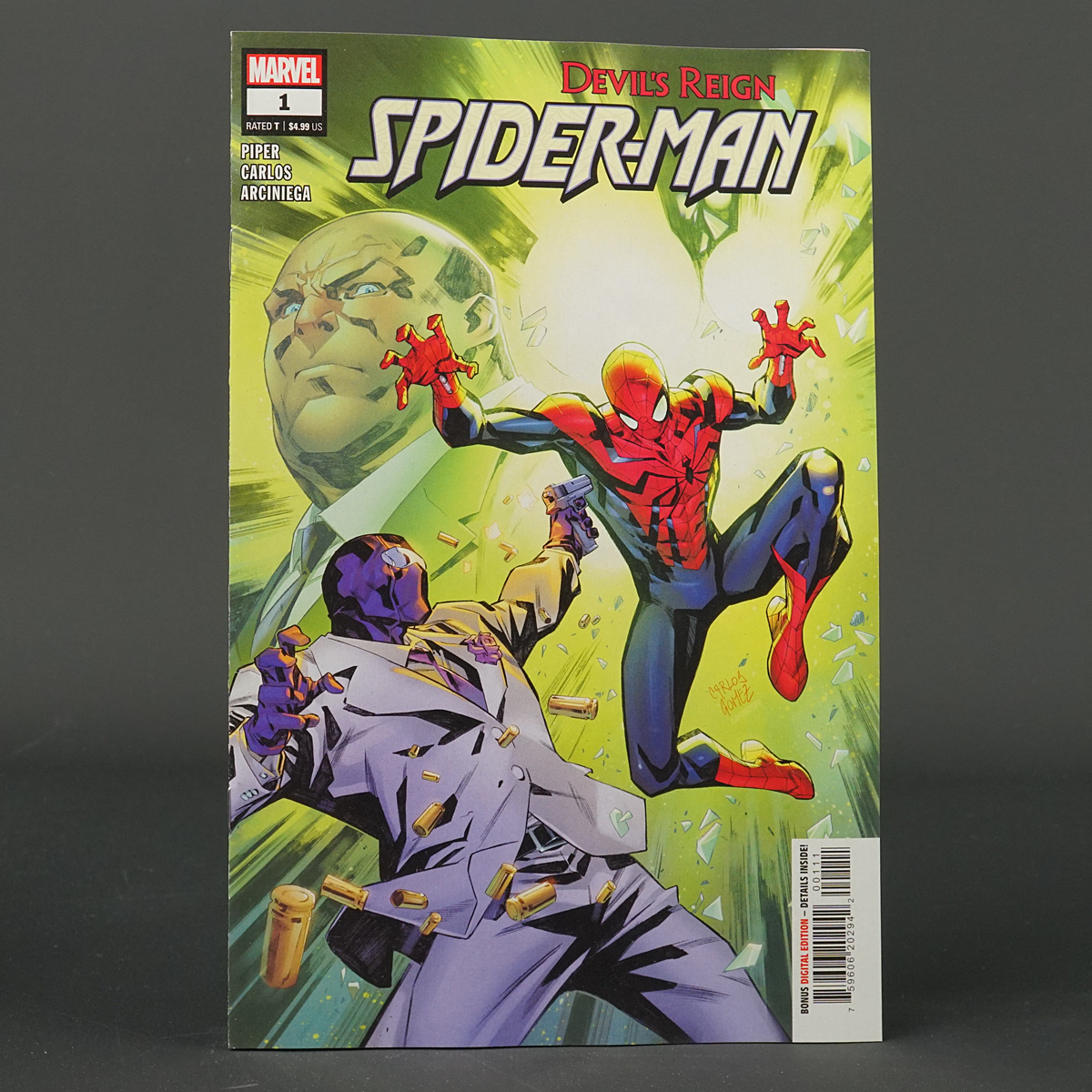 DEVILS REIGN SPIDER-MAN #1 Marvel Comics 2022 DEC210916 (CA) Gomez (W) Piper