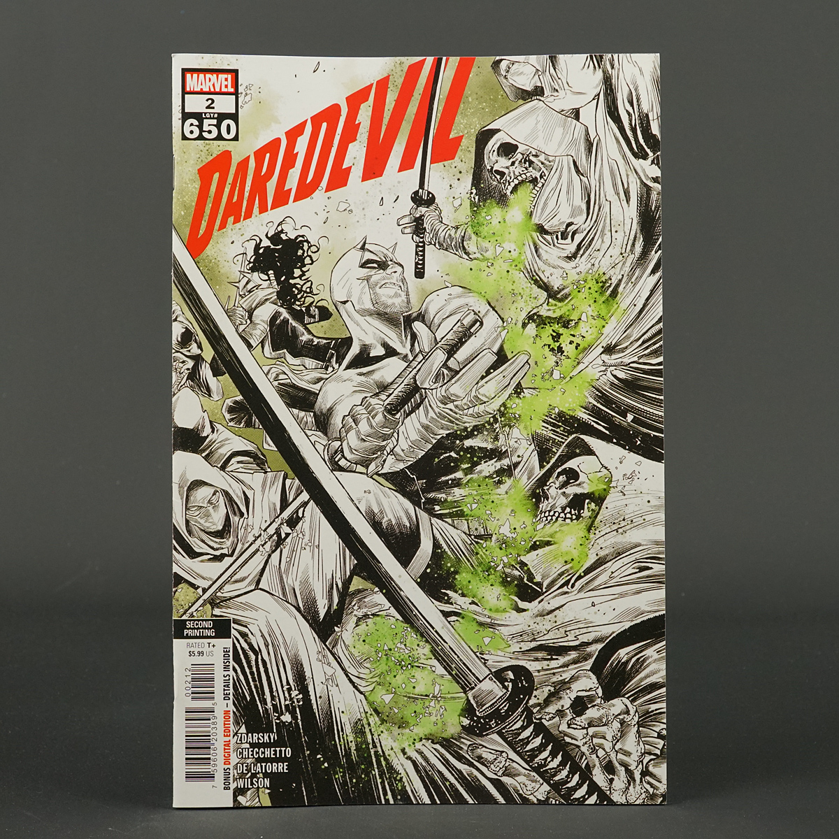 DAREDEVIL #2 2nd ptg Marvel Comics 2022 JUL228416 (W) Zdarsky (A/CA) Checchetto