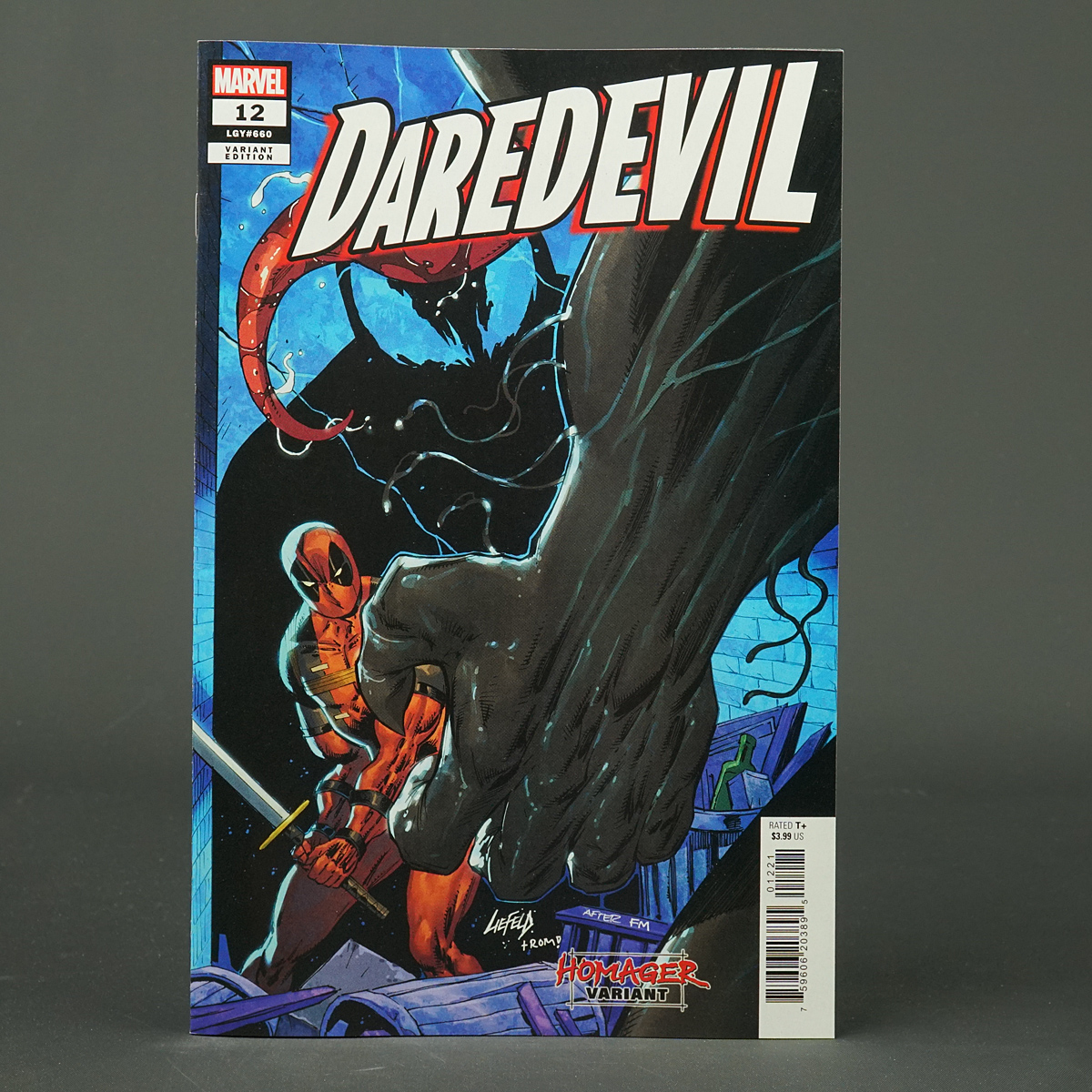 DAREDEVIL #12 var homager Marvel Comics 2023 APR230844 (W) Zdarsky (CA) Liefeld