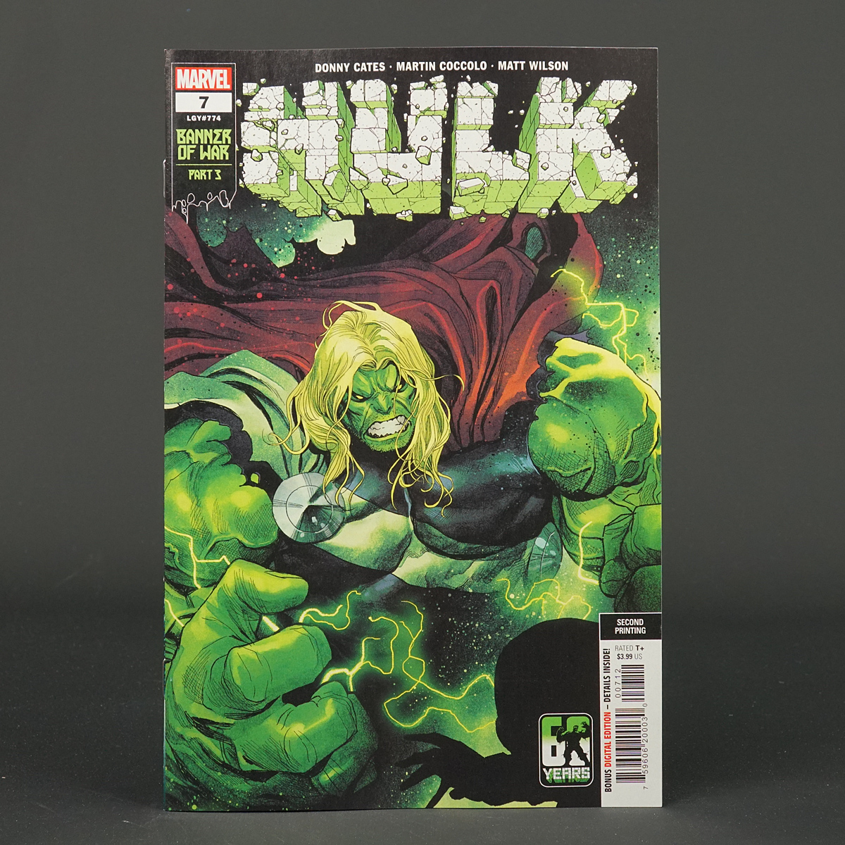 HULK #7 2nd ptg Marvel Comics 2022 APR228220 (CA) Coccolo (A) Coccolo (W) Cates