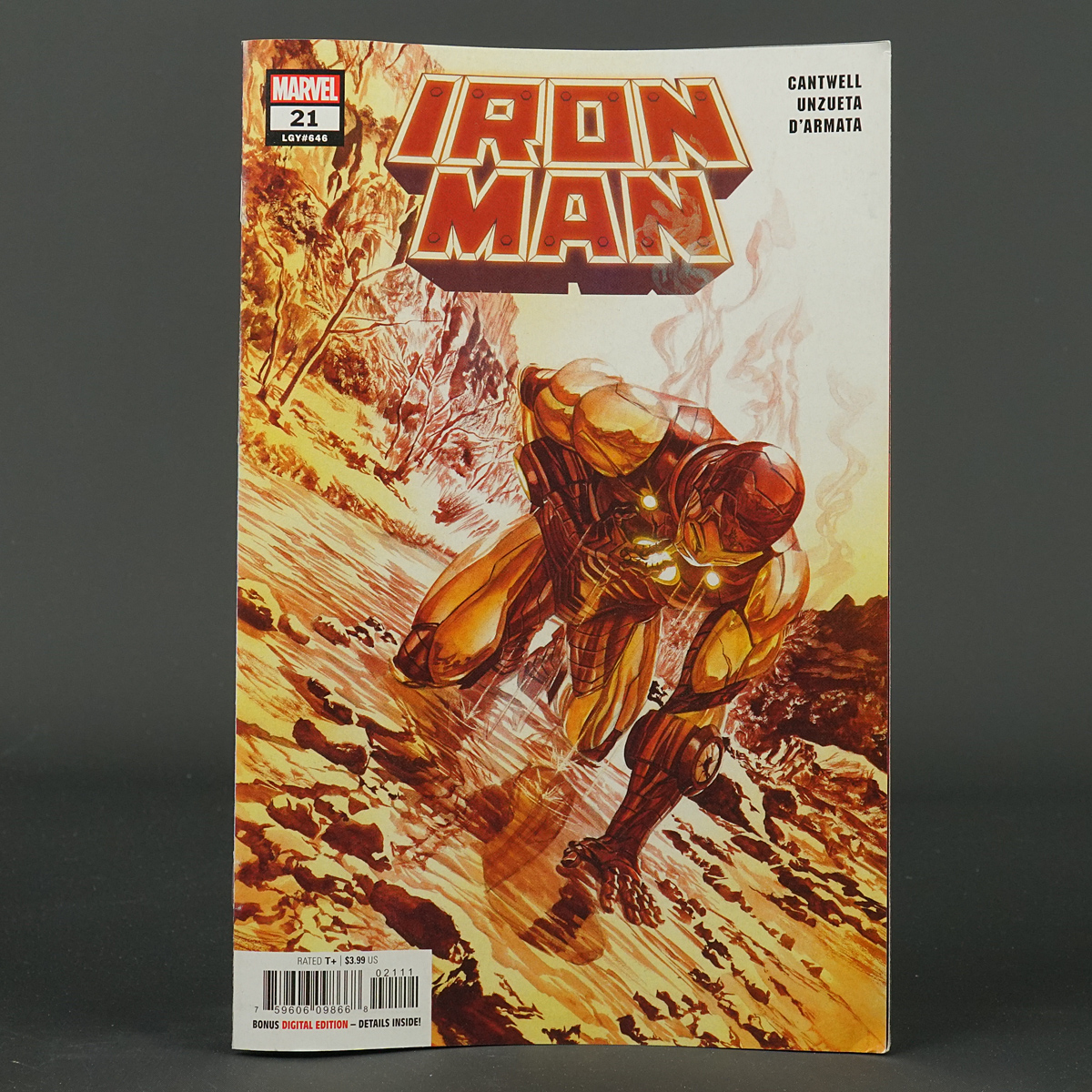 IRON MAN #21 Marvel Comics 2022 APR220992 (W) Cantwell (A) Unzueta (CA) Ross