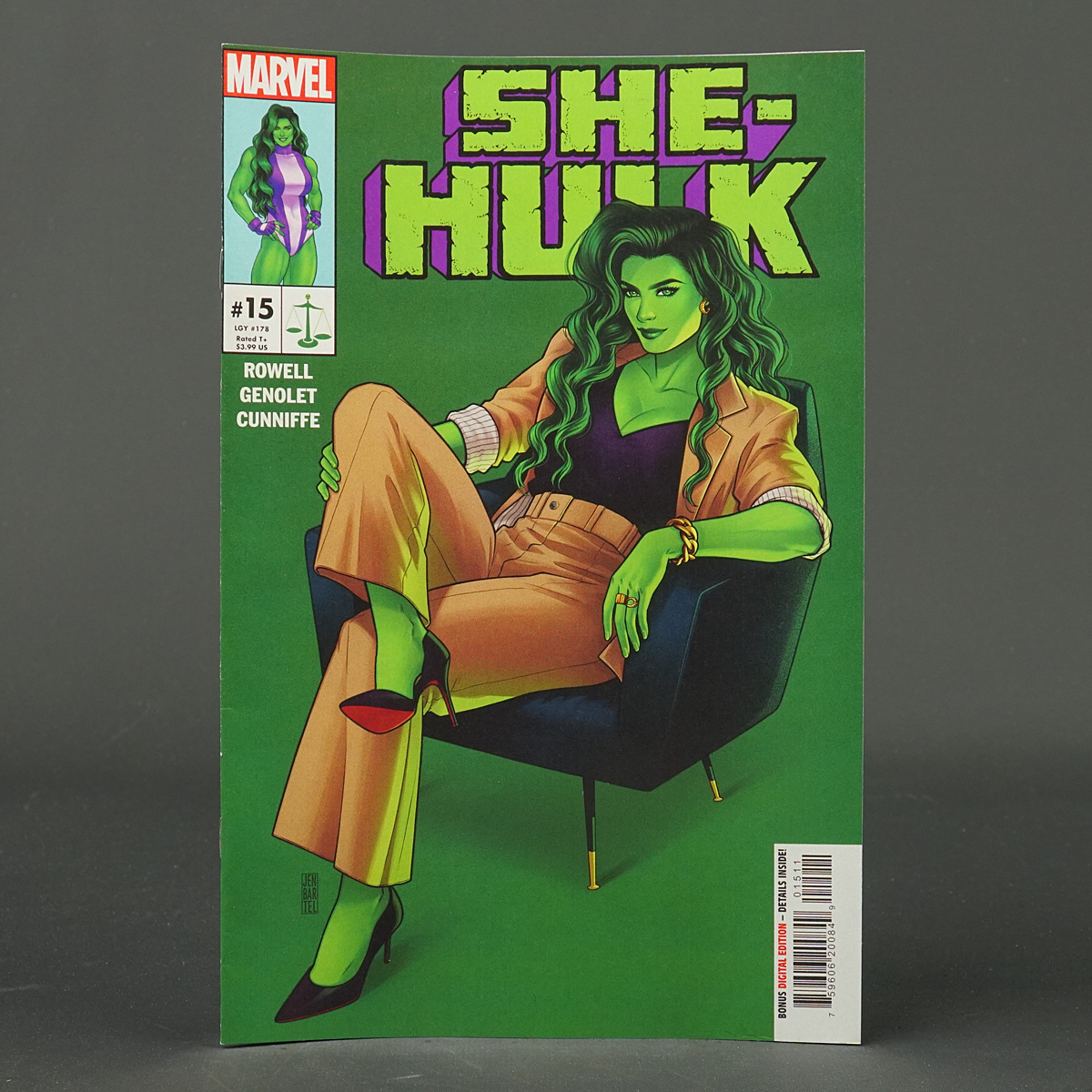 SHE-HULK #15 Marvel Comics 2023 MAY230919 (CA) Bartel (W) Rowell (A) Genolet
