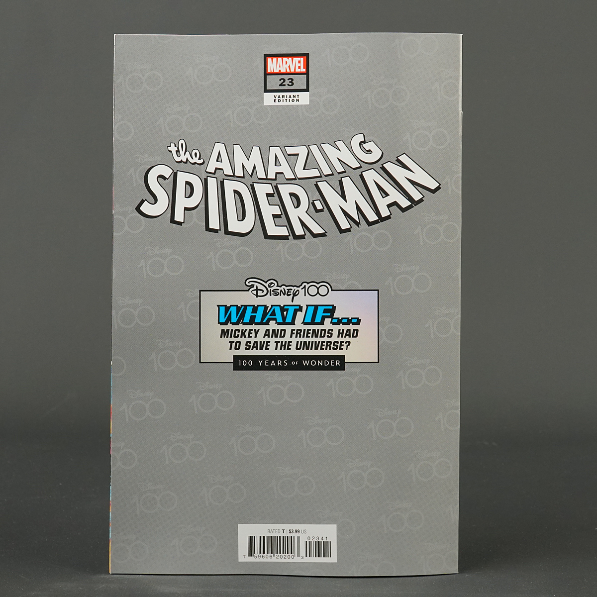 AMAZING SPIDER-MAN #23 var 1:100 Disney 100 Marvel Comics 2023 FEB230732 (CA) Pastrovicchio (W) Wells (A) Romita Jr