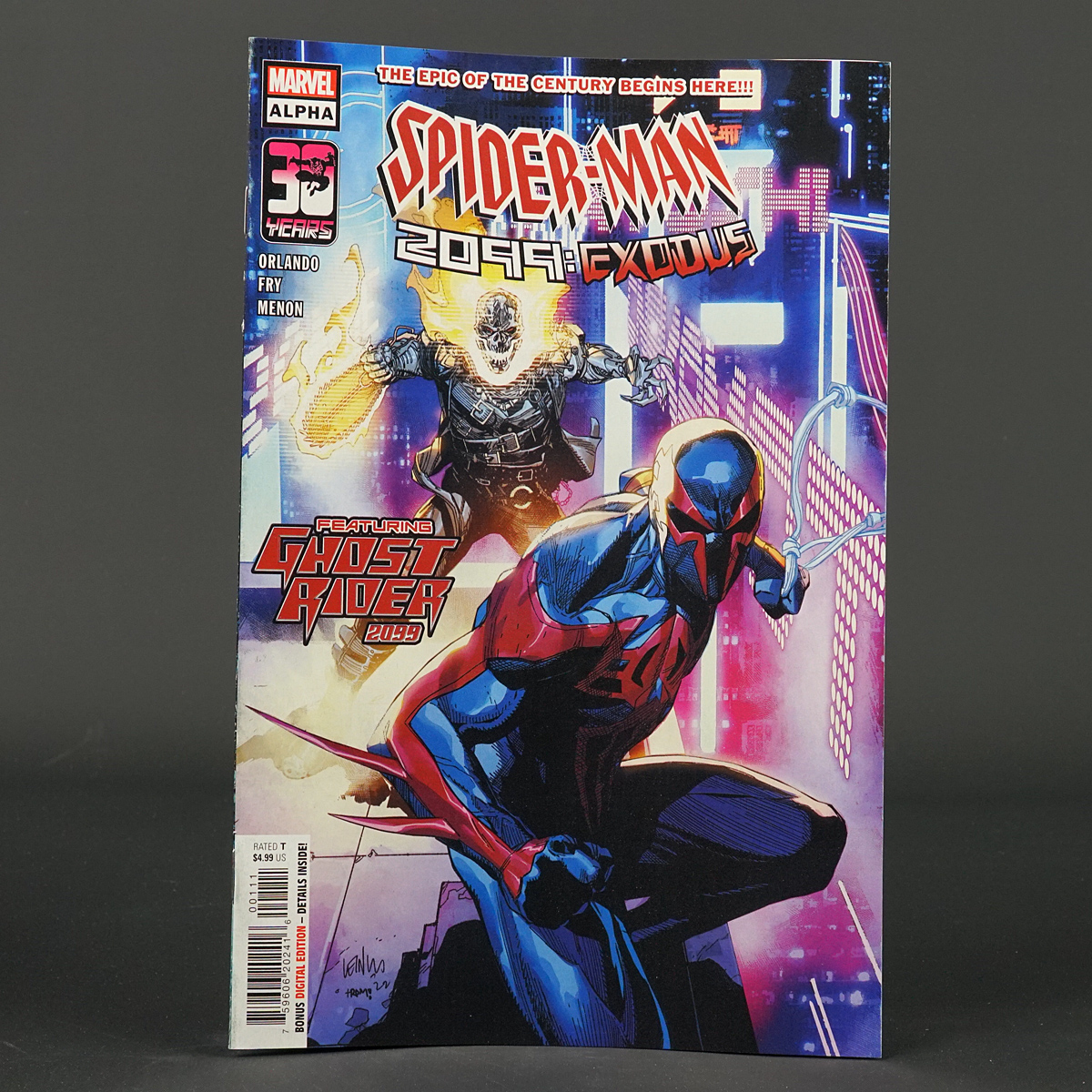 Spider-Man 2099 EXODUS ALPHA #1 Marvel Comics 2022 MAR220897 (CA) Yu (W) Orlando