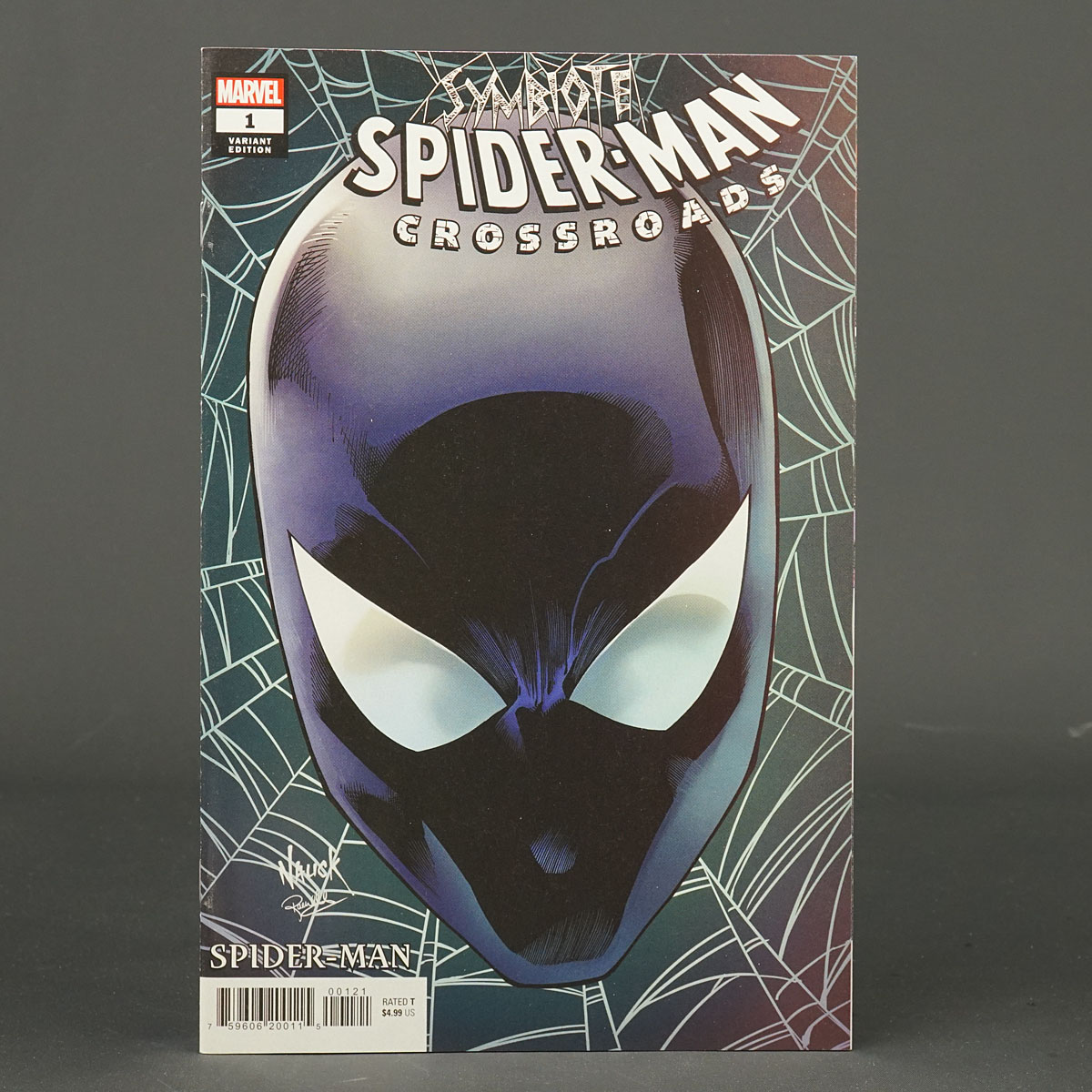 Symbiote Spider-Man CROSSROADS #1 headshot Marvel Comics 2021 (CA) Nauck 231208J