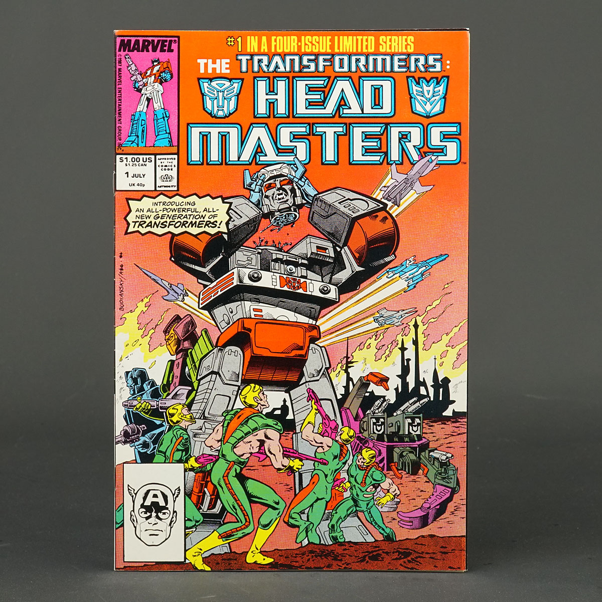 TRANSFORMERS HEADMASTERS #1 Marvel Comics 1987 (A)Springer (W) Budiansky 230926I