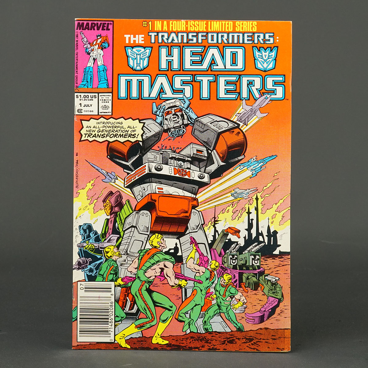 TRANSFORMERS HEADMASTERS #1 Marvel Comics 1987 (A)Springer (W) Budiansky 230926J