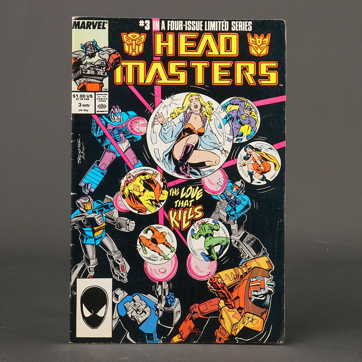 TRANSFORMERS HEADMASTERS #3 Marvel Comics 1987 (A)Springer (W) Budiansky 230926A