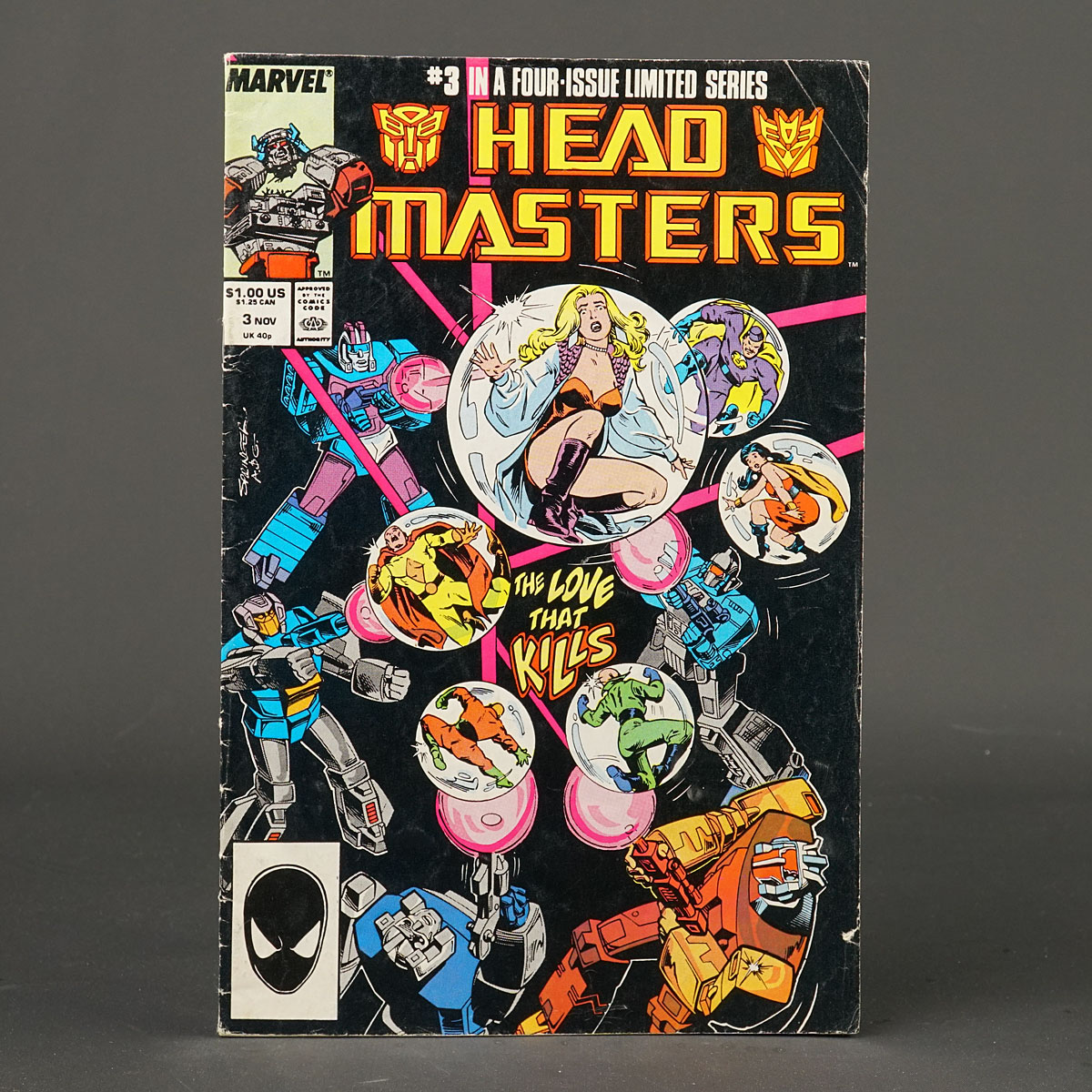 TRANSFORMERS HEADMASTERS #3 Marvel Comics 1987 (A)Springer (W) Budiansky 230926B