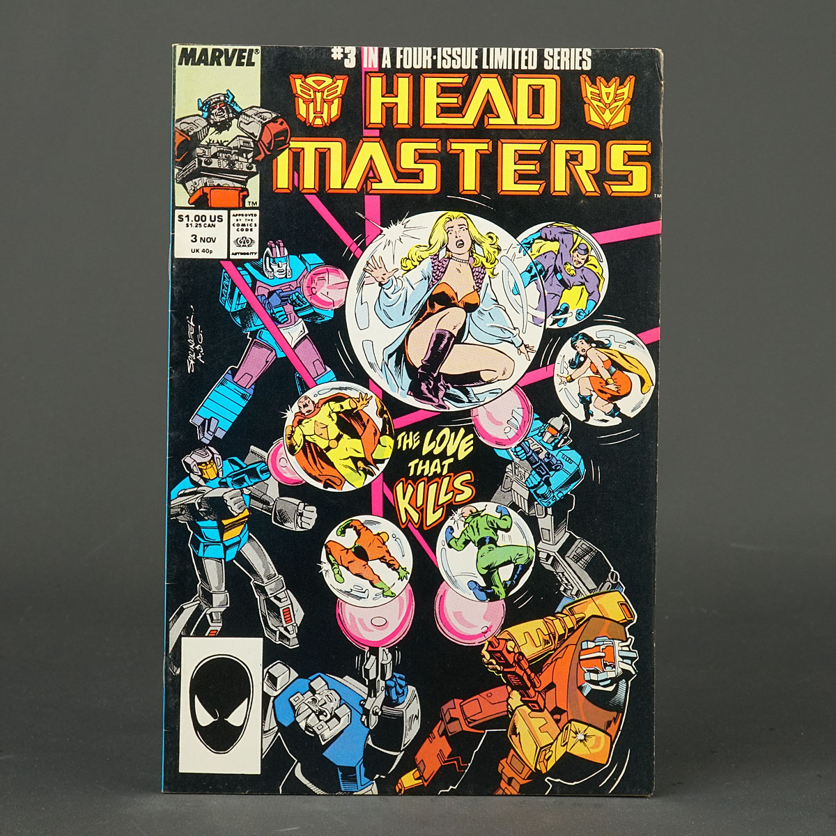 TRANSFORMERS HEADMASTERS #3 Marvel Comics 1987 (A)Springer (W) Budiansky 230926O