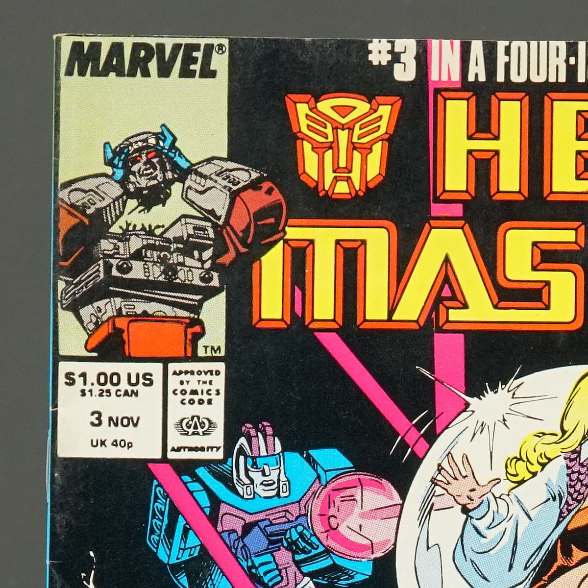 TRANSFORMERS HEADMASTERS #3 Marvel Comics 1987 (A/CA) Springer (W) Budiansky 230926O