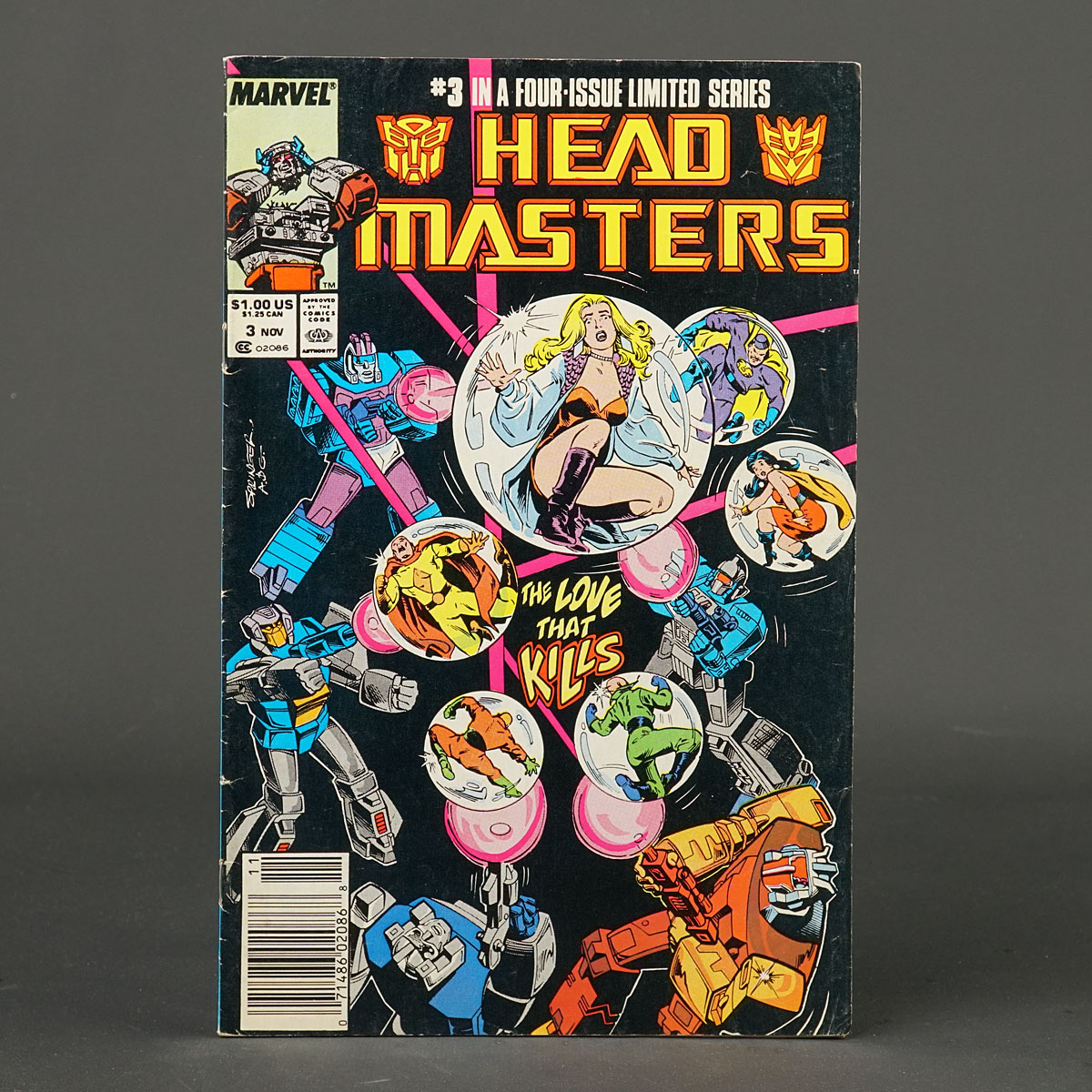 TRANSFORMERS HEADMASTERS #3 Marvel Comics 1987 (A)Springer (W) Budiansky 230926Y