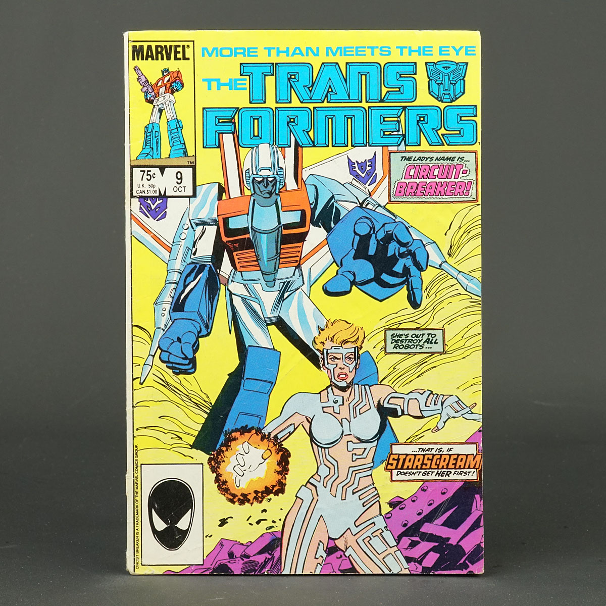 THE TRANSFORMERS #9 1st ptg Marvel Comics 1985 (CA) Manley (W) Budiansky 230926A