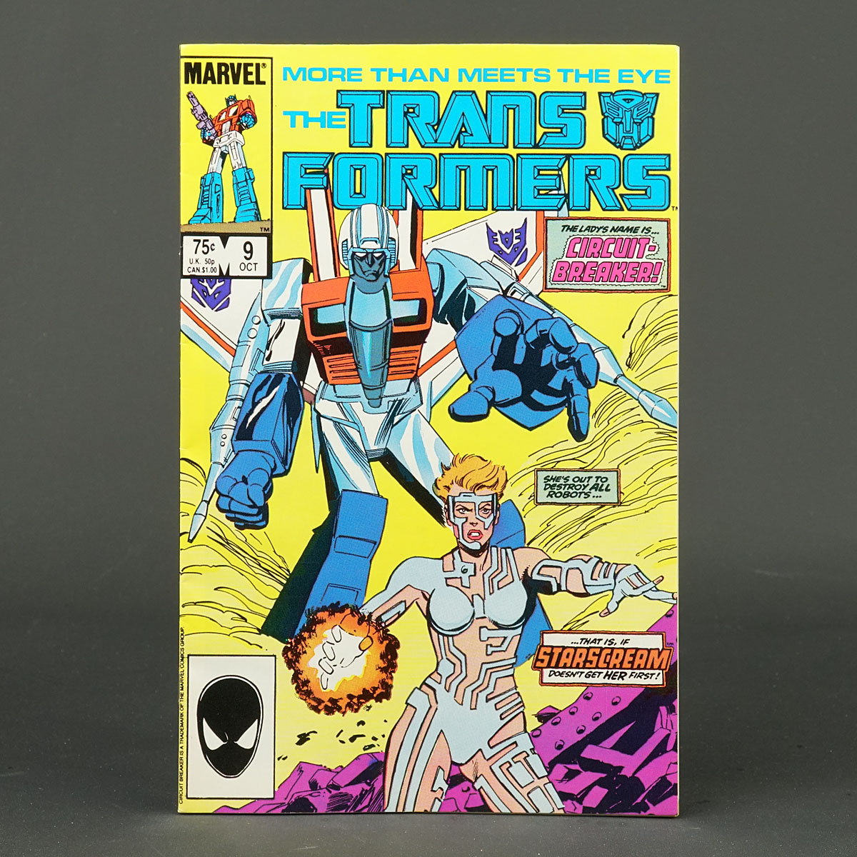 THE TRANSFORMERS #9 1st ptg Marvel Comics 1985 (CA) Manley (W) Budiansky 230926C