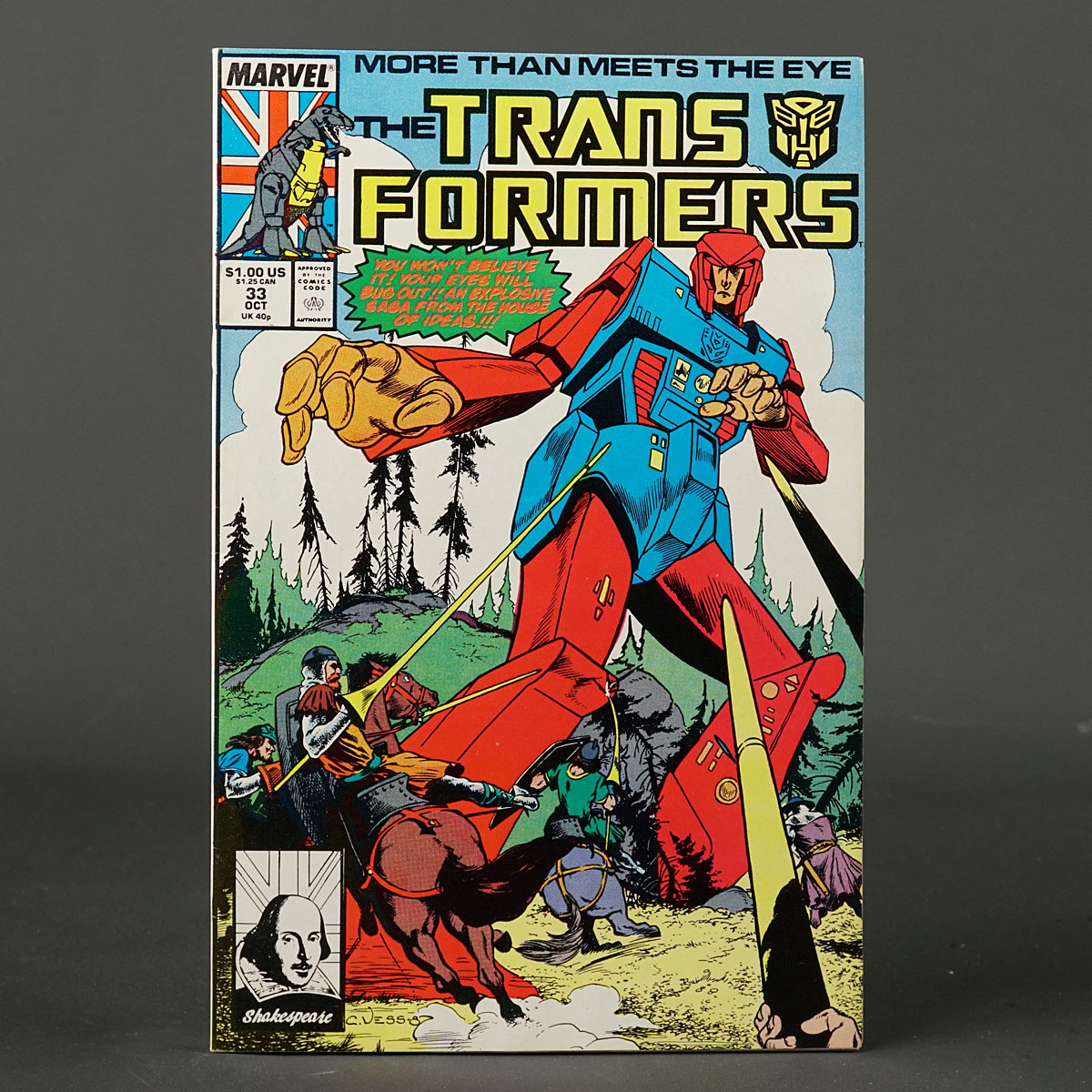 THE TRANSFORMERS #33 Marvel Comics 1987 (W) Parkhouse (CA) Vess (A) Ridgway 231222R