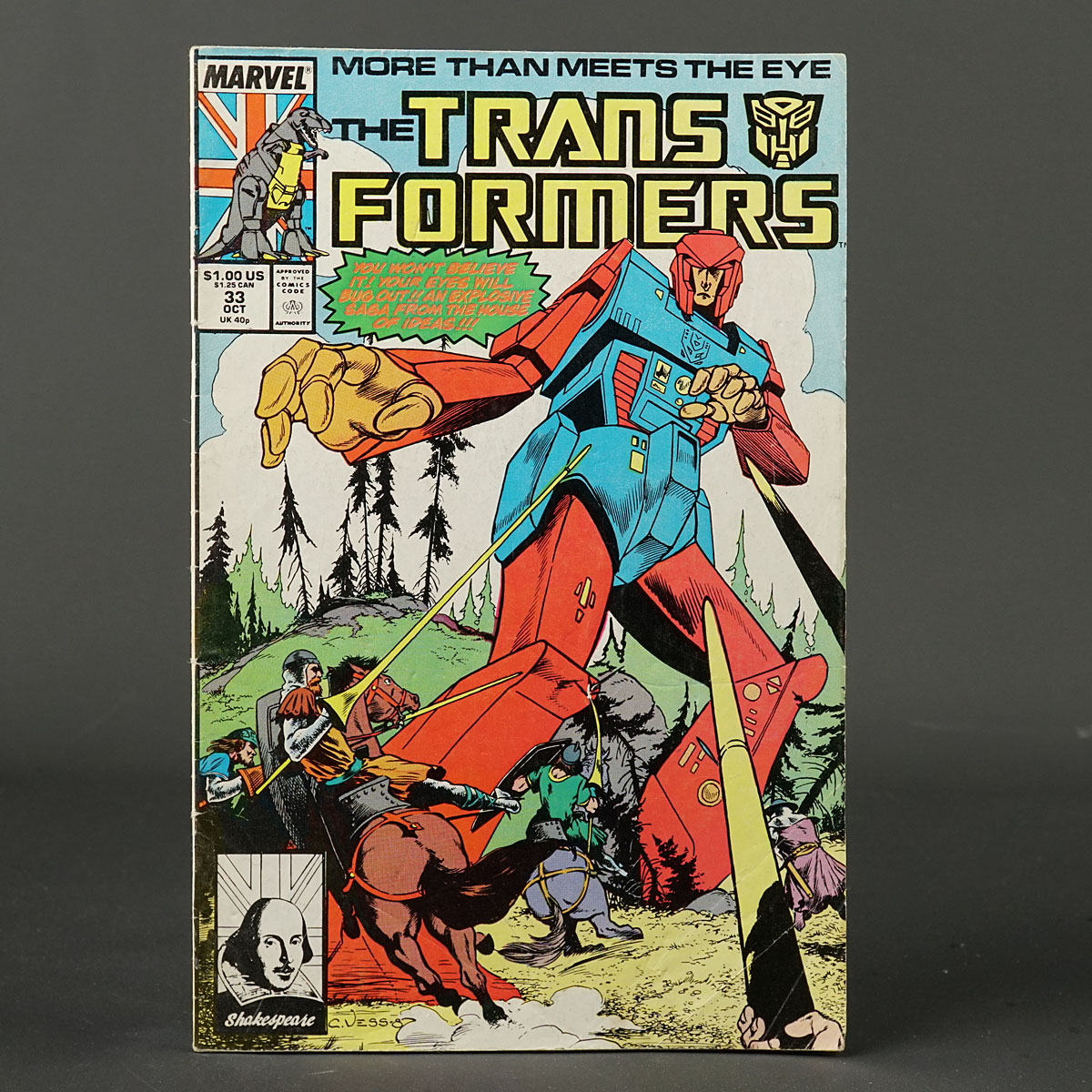 THE TRANSFORMERS #33 Marvel Comics 1987 (W) Parkhouse (CA) Vess 231222S
