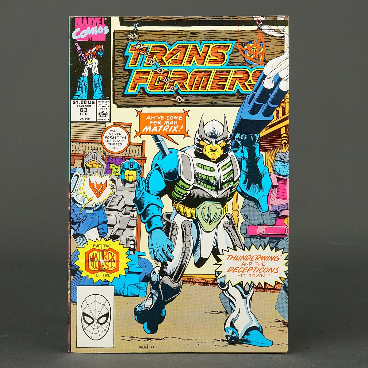 THE TRANSFORMERS #63 Marvel Comics 1990 (W) Furman (A) Delbo (CA) Akin 210422A