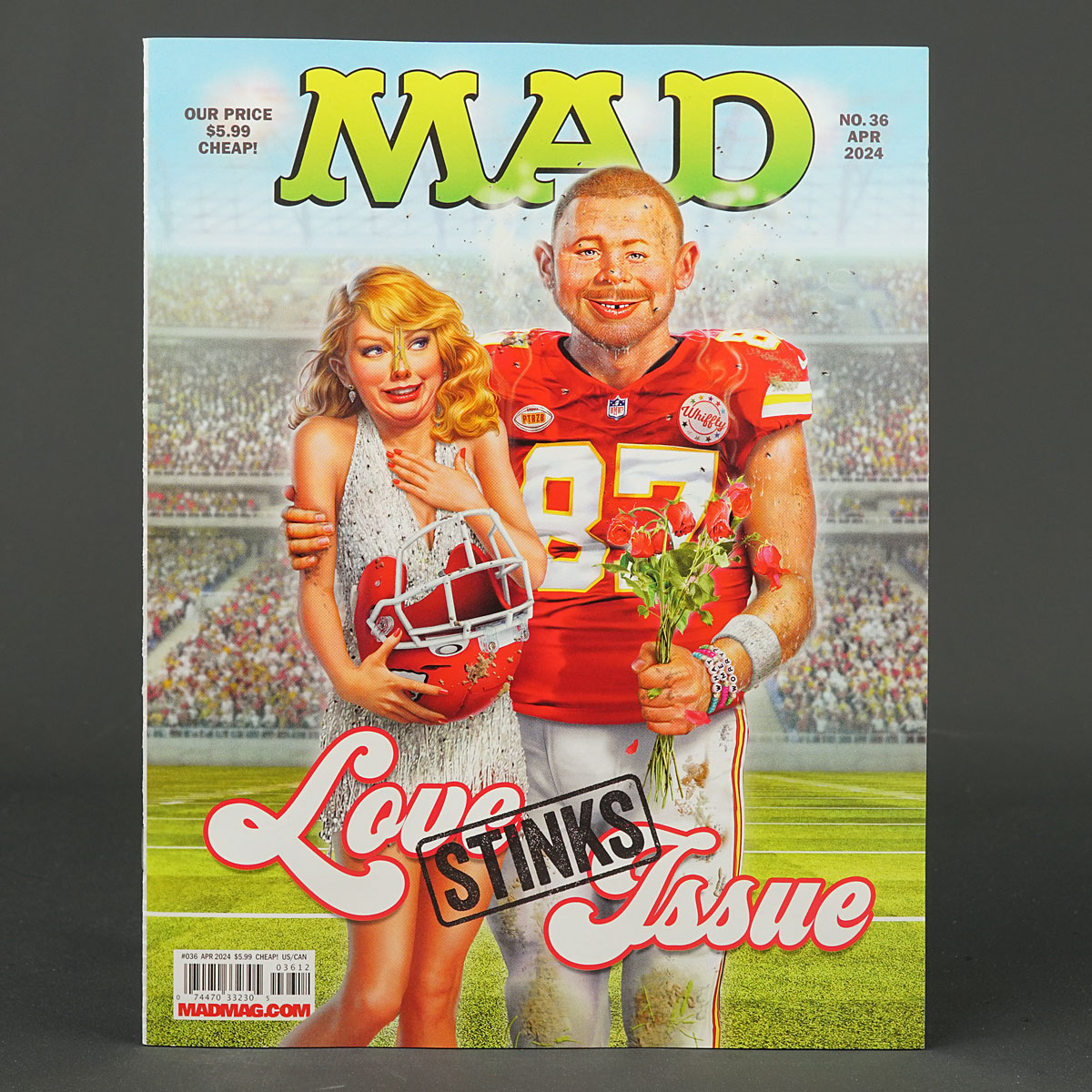 MAD MAGAZINE #36 2nd ptg DC Comics 2024 0124DC921 Swift + Kelce parody cover