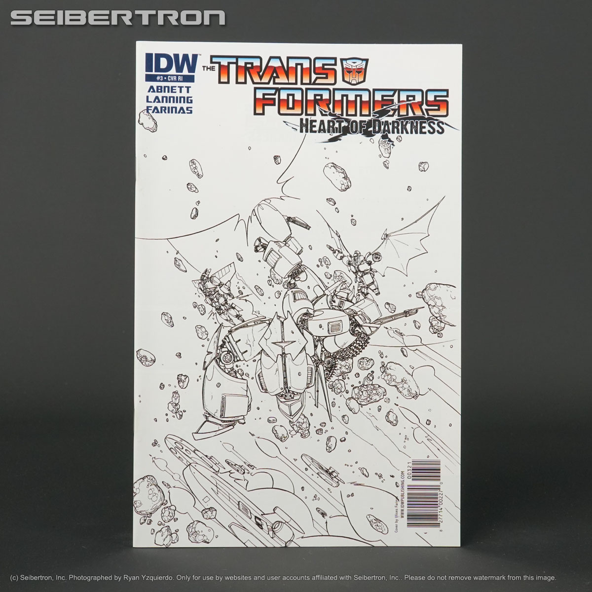 Transformers HEART OF DARKNESS #3 RI 1:10 IDW Comics 2011 3RI (CA) Farinas