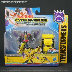 STARSCREAM DEMOLITION DESTROYER Transformers Cyberverse Power Spark Armor Battle