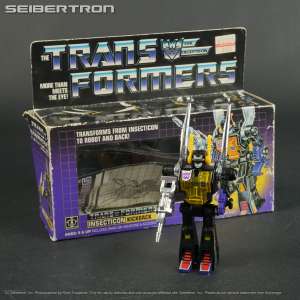 KICKBACK Transformers G1 Insecticons complete + box + more Hasbro 1985 221122A