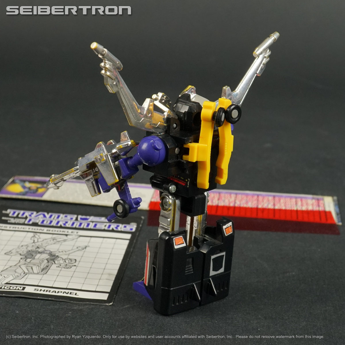 SHRAPNEL Transformers G1 Insecticons complete + instructions + more Hasbro 1985 221122A