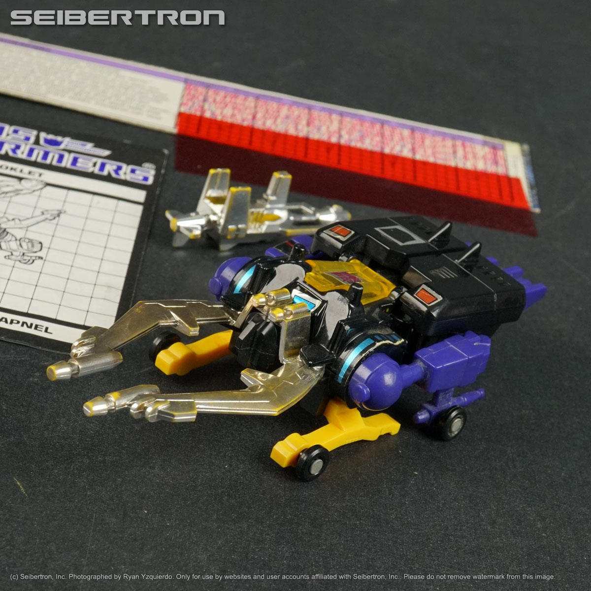 SHRAPNEL Transformers G1 Insecticons complete + instructions + more Hasbro 1985 221122A