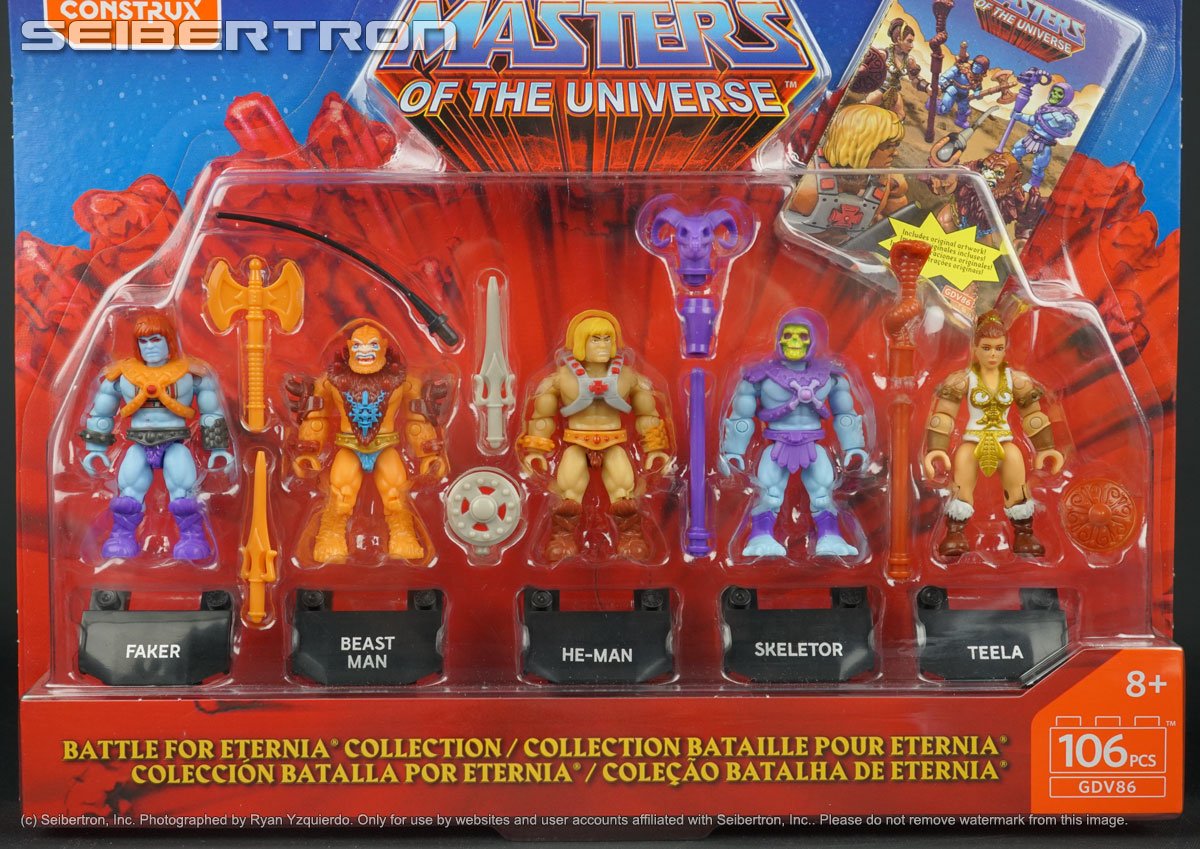 Transformers, Masters of the Universe, Teenage Mutant Ninja Turtles, Gobots, Comic Books, Shopkins, and other listings from Seibertron.com: Mega Construx BATTLE FOR ETERNIA COLLECTION Masters of the Universe 5 Figure Set Mattel 2019 NEW