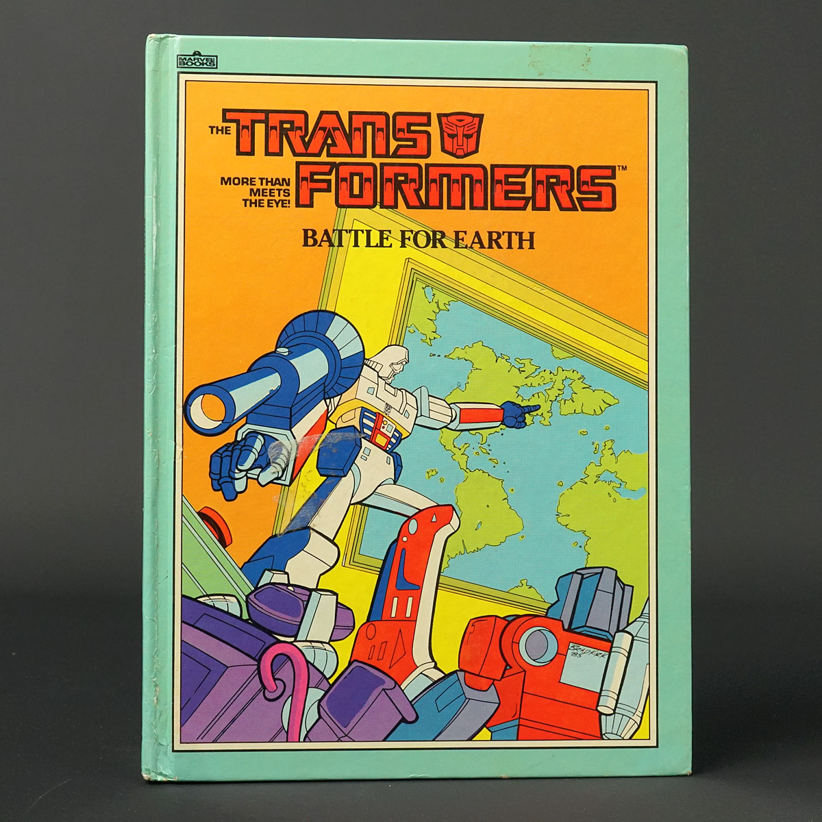 Transformers BATTLE FOR EARTH Marvel Books HC 1985 11" x 8" 230713A