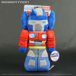 Transformers OPTIMUS PRIME Bottle Crunch & Squeak Dog Toy Hasbro 2023 New