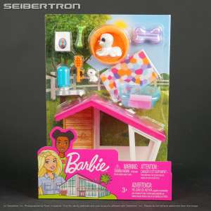 Barbie Indoor Furniture Set DOG HOUSE + Accessories Pack Mattel 2019 New