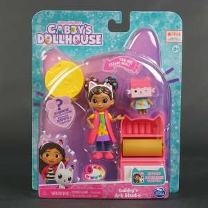 Gabby's Dollhouse ART STUDIO WITH BOX CAT DreamWorks Netflix 2021 New